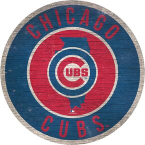 GameDay Novelties Cubs 12" Circle with State and Team Logo Wood Sign