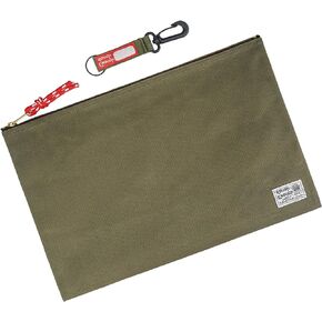 Rough Enough Important Document Organizer Safe Folder for Travel Storage Canvas Zipper Pouch for Legal Size A4 Paper Art Supplies School Office