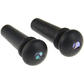 2PCS Ebony End Pins Black, Endpins for Acoustic Guitar