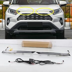 LED DRL Fog Light For Toyota RAV4 2019-2023 Front Bumper Daytime Running Light Amber Turn Signal Light Driving Light Daylight (Not for RAV4 Adventure)