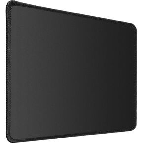 Gaming Mouse Pad - Classic Black Mouse Pad with Non-Slip Base, Laptop Pad with Stitched Edges, Durable and Portable Desk Mouse Pad for Pc, Office and Home