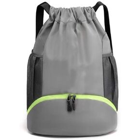 Senvitate Soccer Backpack, Soccer Bag, Drawstring Backpack for Men Women, Gym Basketball Volleyball Football Backpack with Ball Compartment