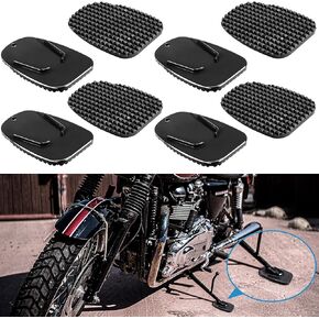 8 Pieces Motorcycle Kickstand Pad Motorcycle Stand Plate Motorcycle Foot Side Stand Support Plate for Christmas Outdoor Grass Sand Muddy Ground Parking Snowy Day