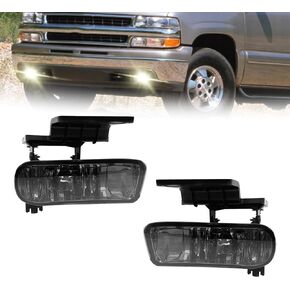 Fog Lights Compatible with 1999-2002 Chevy Silverado 1500 2500/2001 2002 Silverado 1500HD 2500HD 3500/2000-2006 Tahoe Suburban 1500 2500(Clear Lens)