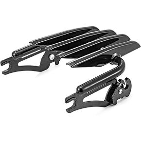 Mofun Gloss Black Luggage Rack Stealth Style Detachable Compatible with 2009-2023 Harley Touring Road King Electra Glide Road Glide Street Glide