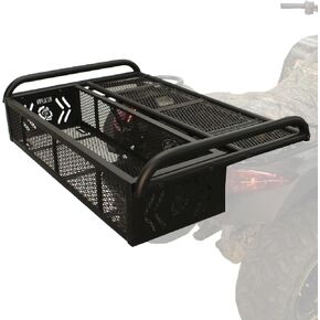 Kolpin 53350 ATV Rear Drop Rack Basket Convertible 3-in-1, Black, 43" l x 31" w x 10" h
