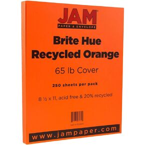 JAM PAPER Colored 65lb Cardstock - 8.5 x 11 Coverstock - 176 gsm - Ultra Fuchsia - 50 Sheets/Pack