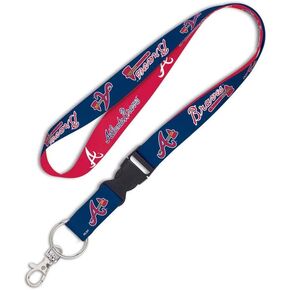 Wincraft MLB Atlanta Braves Lanyard with Detachable Buckle, 3/4"