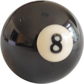 Teekerwan Billiard #8 Ball Standard Regulation Size 2-1/4, Regulation Size Billiard #8 Pool Ball Replacement Eight Ball OR Standard Billiard Pool Cue Ball Replacement Ball