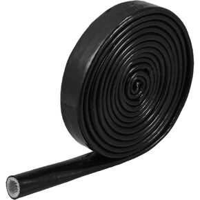X AUTOHAUX 5/8 "ID x 10FT محمي بالحرارة من السيليكون المطلي بشريط من الألياف الزجاجية لخطوط خرطوم السيارات والأسلاك الكهربائية باللون الأسود in Kuwait