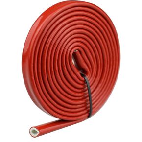 1/2 ID Black Silicone Coated Fiberglass Heat Shielded Sleeve Fire Thermo Armor for Hose Lines & Electrical Wiring, 3 Feet