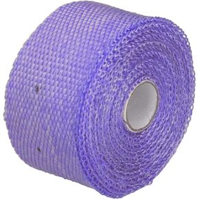 5M Exhaust Heat Wrap Roll Insulation Tape Glass Fiber Shield Tape with Alloy Steel Tie for Car Motorcycle(purple)