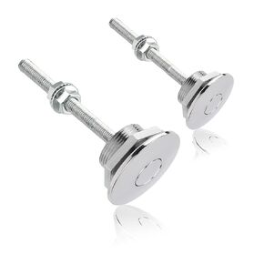 PLPFE Hood Pin,2 Pack1.25in/32mmdiameter Universal Aluminum Alloy Quick Latch Hood Pins, Quick Release Bumper, Push Button Latch Hood Locks for Cars Hood Pins Lock Kit (Black S)