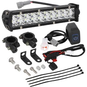 AUTOVIC Motorcycle Light Bar Kit, Universal 60W Motocross Light Bar Kit with Mounting Brackets and Switch for CRF250F CRF110 TTR110 YZF450 Fits Most 7/8" Handlebars
