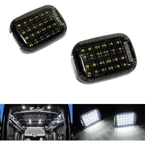 2x LED Interior Cabin Courtesy Cargo Load Space Area Dome Light White For 2014+ Transit 150/250/350/350 HD Van Transit Connect Black