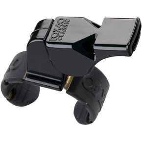 Fox 40 unisex adult Fox Classic Official Finger Grip coach and referee whistles, Black, Regular US