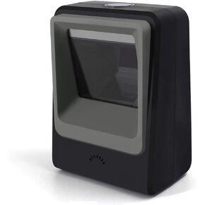 Handsfree 2D 1D Barcode Scanner,Alacrity QR Omnidirectional Desktop Bar Code Reader Scanner, Capture Barcodes from Mobile Phone Screen, Black
