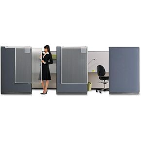 Quartet Workstation Privacy Screen, 36" x 48", For Cubicle or Office, Adjustable Height, Sliding, Sturdy Aluminum Frame, Includes Attachable Whiteboard (WPS1000)