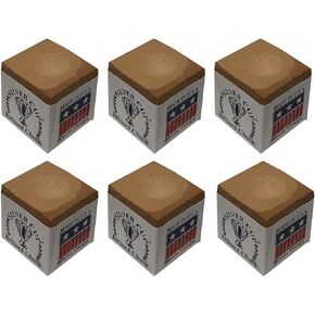 Set of 6 Tan Billiard Pool Cue Chalk