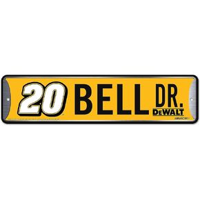 Rico Industries NASCAR Racing Christopher Bell Metal Street Sign 4" x 15" Home Décor - Bedroom - Office - Man Cave