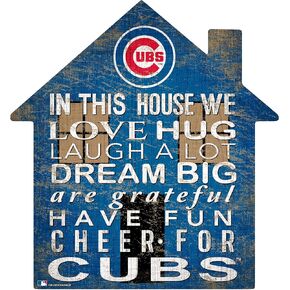 Fan Creations MLB Chicago Cubs Unisex Chicago Cubs House Sign, Team Color,Plastic, 12 inch