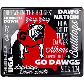 HangTime MS90000 Georgia Bulldog UGA Fan Cloud sign 12 x 14 novelty metal sign