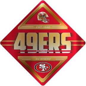 Rico Industries NFL Football Metal Sign 16.5" x 16.5" Home Décor - Bedroom - Office - Man Cave