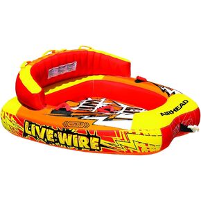 AIRHEAD LIVE WIRE 1-2 Rider, Towable Tube for Boating with Dual Tow Points