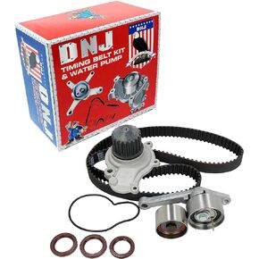 DNJ TBK151WP Timing Belt Water Pump Kit w/Tensioner for 1995-2002 Chrysler, Dodge, Jeep, Plymouth 2.4L EDZ Engine
