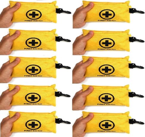 10 حزم 151 قطعة من أدوات الإسعافات الأولية الصغيرة للبقاء على قيد الحياة في حالات الطوارئ والصدمات العسكرية التكتيكية الطبية مدرسة مكتب المنزل الصيد التخييم المشي لمسافات طويلة الصيد IFAK EMT حقيبة in Kuwait