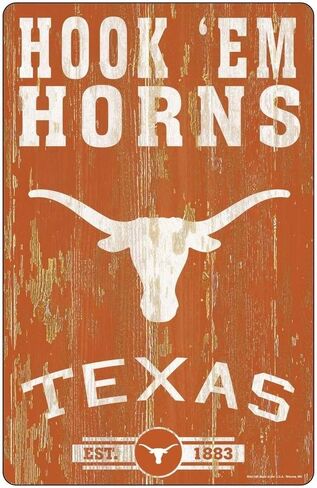 لافتة خشبية Wincraft NCAA Texas Longhorns مقاس 11x17، لون الفريق، مقاس واحد in Kuwait