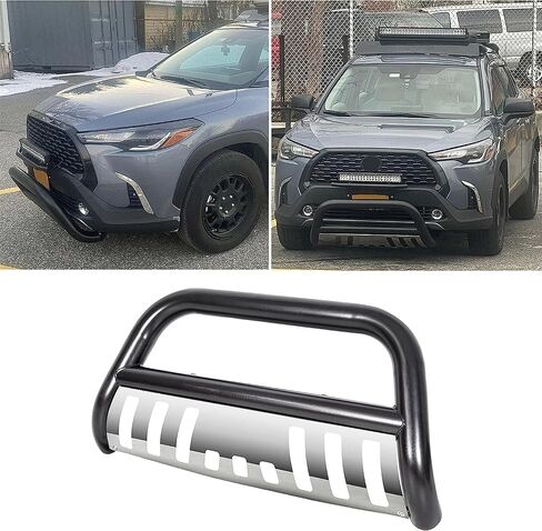 ECOTRIC Bull Bar متوافق مع 2005-2015 Toyota Tacoma 3 "أنبوب من الفولاذ المقاوم للصدأ أسود المصد الأمامي فرشاة دفع مصبغة الحرس in Kuwait