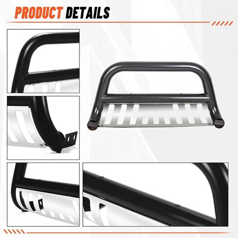 ECOTRIC Bull Bar متوافق مع 2005-2015 Toyota Tacoma 3 "أنبوب من الفولاذ المقاوم للصدأ أسود المصد الأمامي فرشاة دفع مصبغة الحرس in Kuwait