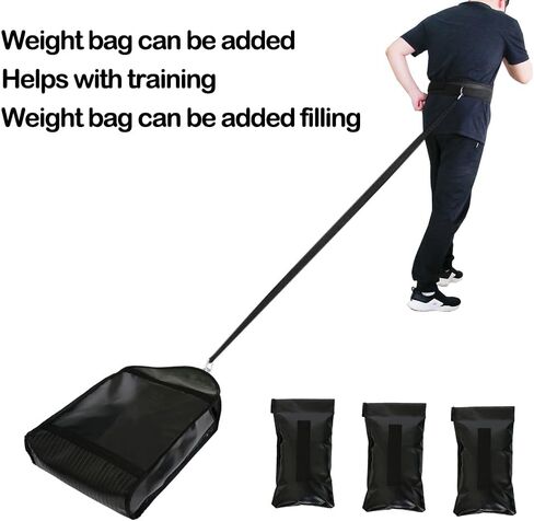 مدرب زلاجات الأثقال قابل للتعديل من CSTHEN - معدات تدريب زلاجات الوزن وسرعة الجري مع 3 أكياس رمل مرجحة in Kuwait