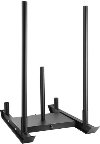 Weight Training Sled, Pull Push Power Sled, Fitness Strength Resistance Training, Steel Workout Equipment for Athletic Exercise & Speed Improvement, Suitable for 2" Weight Plate, Black in Saudi Arabia