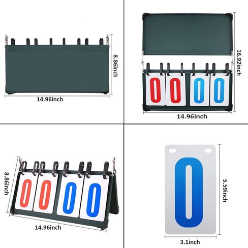 لوحة النتائج المكونة من 4 أرقام من 1 إلى 99، قلابة محمولة على سطح الطاولة وحافظة النتائج لكرة الطائرة وكرة السلة وتنس الطاولة وأي رياضة تنافسية. in Kuwait