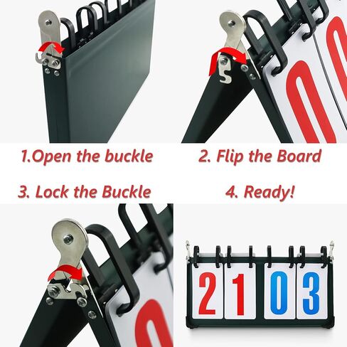 لوحة النتائج المكونة من 4 أرقام من 1 إلى 99، قلابة محمولة على سطح الطاولة وحافظة النتائج لكرة الطائرة وكرة السلة وتنس الطاولة وأي رياضة تنافسية. in Kuwait