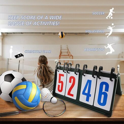 لوحة النتائج المكونة من 4 أرقام من 1 إلى 99، قلابة محمولة على سطح الطاولة وحافظة النتائج لكرة الطائرة وكرة السلة وتنس الطاولة وأي رياضة تنافسية. in Kuwait