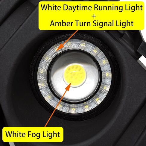ECAHAYAKU LED DRL ضوء الضباب لتويوتا RAV4 2019-2023 المصد الأمامي أثناء النهار ضوء الجري العنبر ضوء إشارة الانعطاف ضوء القيادة ضوء النهار (ليس لمغامرة RAV4) in Kuwait