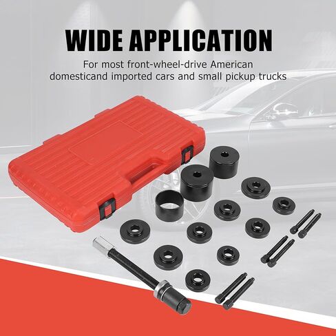 مجموعة أدوات سحب محامل الدفع الأمامي العالمية 19 قطعة من Richeer - تركيب وإزالة مجموعة الأدوات الميكانيكية للسيارات in Kuwait