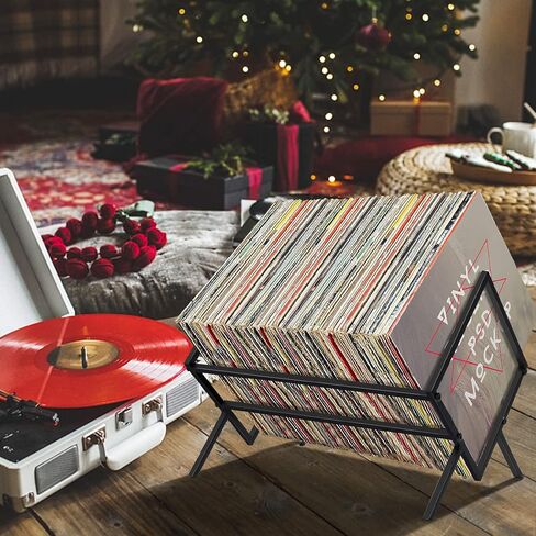 تخزين سجل الفينيل FFQ، حامل سجل، حامل سجل للألبومات 80 Lps in Kuwait