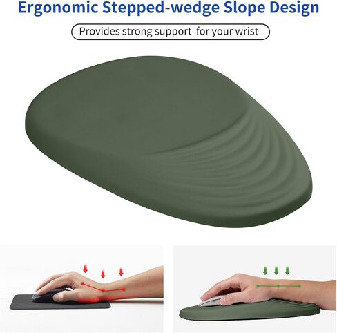 Mouse pad, Ergonomic Mouse Pad with Memory Foam Wrist Rest Support and Lycra Cloth,Stepped-Wedge Design Gamepad Mat Rubber Base for Laptop Computer（Map） in Saudi Arabia
