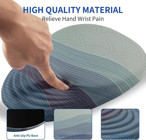 Mouse pad, Ergonomic Mouse Pad with Memory Foam Wrist Rest Support and Lycra Cloth,Stepped-Wedge Design Gamepad Mat Rubber Base for Laptop Computer（Map） in Saudi Arabia