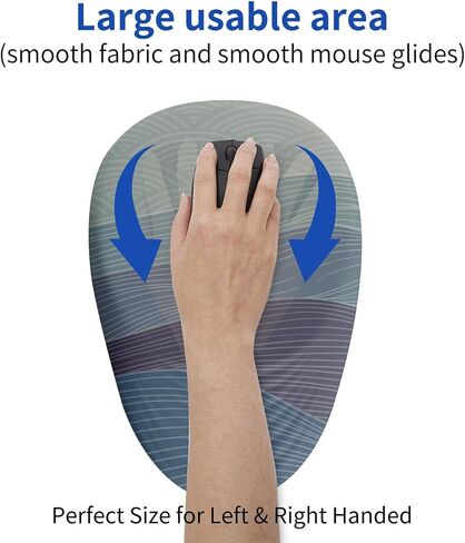 Mouse pad, Ergonomic Mouse Pad with Memory Foam Wrist Rest Support and Lycra Cloth,Stepped-Wedge Design Gamepad Mat Rubber Base for Laptop Computer（Map） in Saudi Arabia