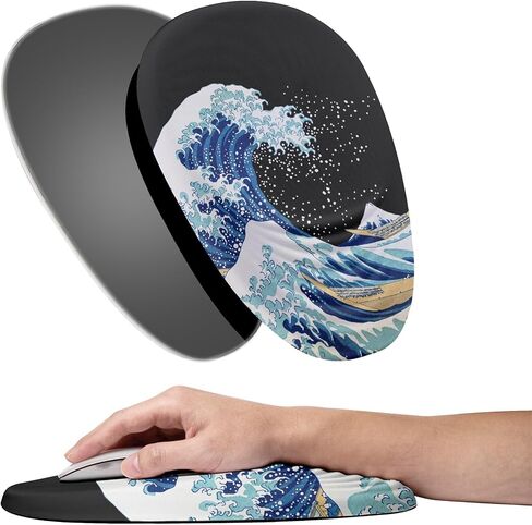 Mouse pad, Ergonomic Mouse Pad with Memory Foam Wrist Rest Support and Lycra Cloth,Stepped-Wedge Design Gamepad Mat Rubber Base for Laptop Computer（Map） in Saudi Arabia