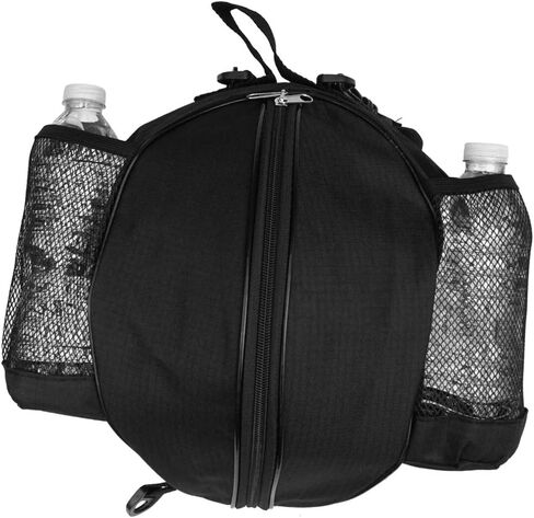 Size 7 (29.5") Basketball Bag Soccer Ball Football Volleyball Softball Sports Ball Bag Holder Carrier+Adjustable Shoulder Strap 2 Side Mesh Pockets f/Water Bottle Towel Sports Shoes in Saudi Arabia