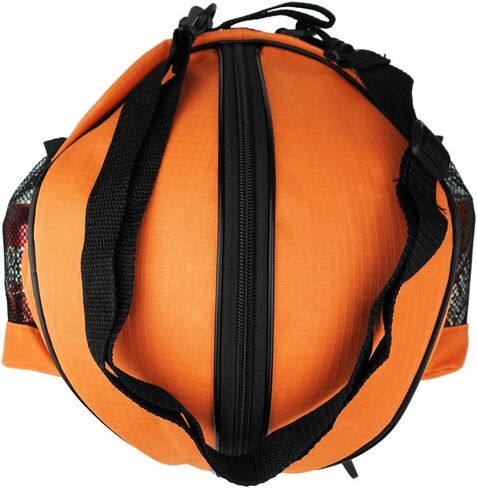 Size 7 (29.5") Basketball Bag Soccer Ball Football Volleyball Softball Sports Ball Bag Holder Carrier+Adjustable Shoulder Strap 2 Side Mesh Pockets f/Water Bottle Towel Sports Shoes in Saudi Arabia