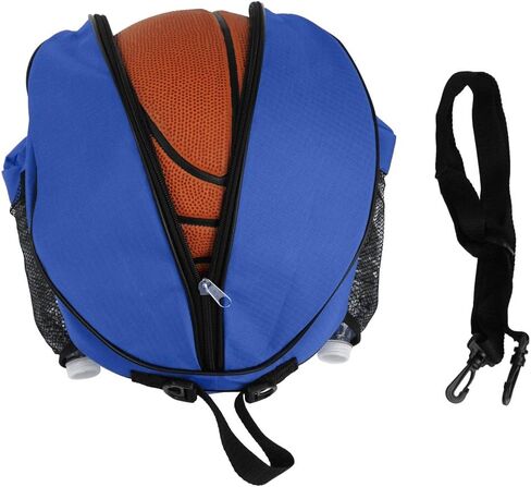 Size 7 (29.5") Basketball Bag Soccer Ball Football Volleyball Softball Sports Ball Bag Holder Carrier+Adjustable Shoulder Strap 2 Side Mesh Pockets f/Water Bottle Towel Sports Shoes in Saudi Arabia