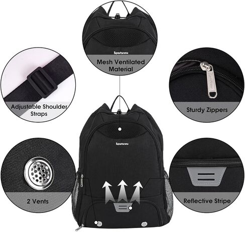 حقيبة ظهر برباط، حقيبة ظهر لكرة السلة لكرة السلة مع مقصورات للأحذية والكرة وحقيبة رياضية بجيب مبلل للرجال والنساء in Kuwait