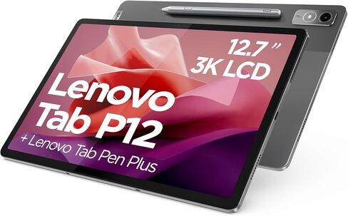 Lenovo Tab P12-2023 - تابلت موسع بشاشة تعمل باللمس - شاشة 12.7 بوصة 3K - كاميرا 13 ميجابكسل - ذاكرة 8 جيجابايت - تخزين UFS 128 جيجابايت - Android 13 - Dolby Atmos - مكبرات صوت JBL رباعية - قلم متضمن in Saudi Arabia